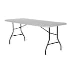 6 ft. Gray Plastic Top Folding Table