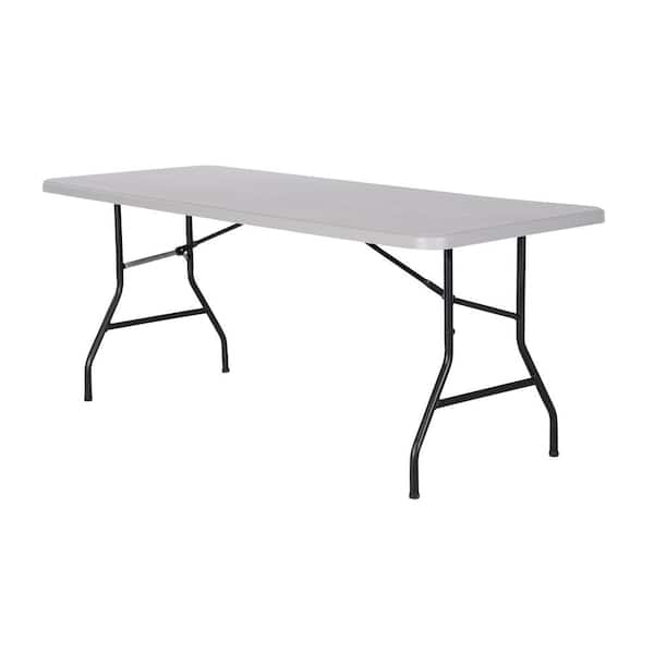 PEAKFORM 6 ft. Gray Plastic Top Folding Table
