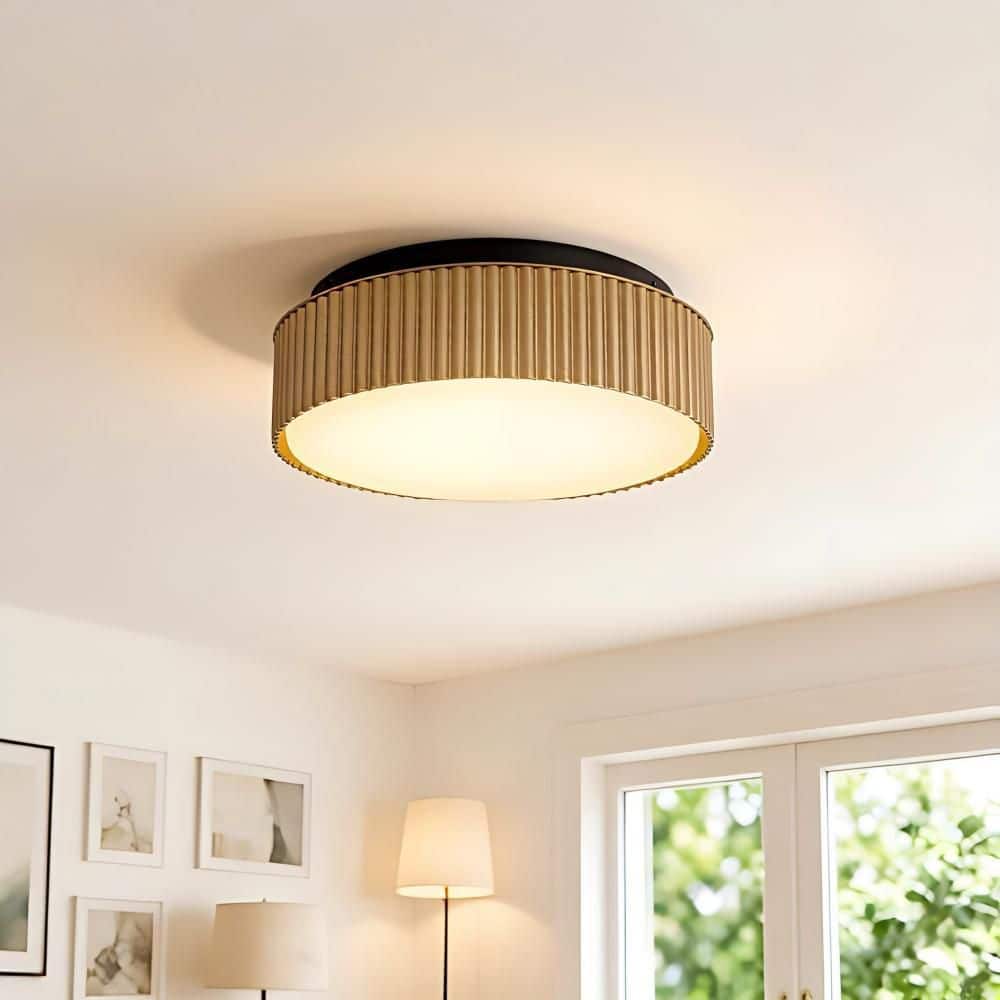 Brass 9 in. Round Gloss Brass LED Flush Mount 2700K-5000K 5CCT 1 No Additional Features price history on PriceWatchPro