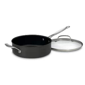 Chef's Classic 3.5 qt. Hard-Anodized Aluminum Nonstick Saute Pan in Black with Glass Lid