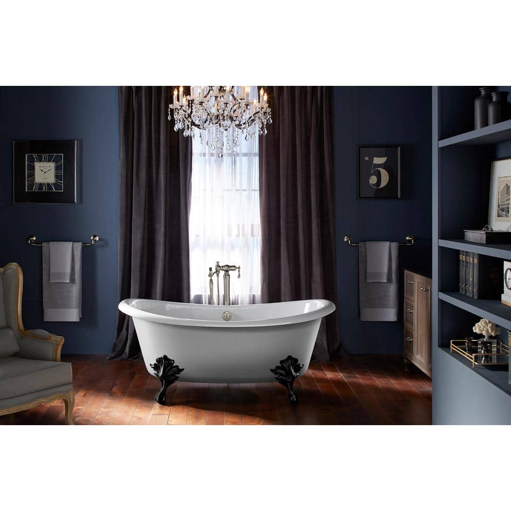 White Cast Iron Clawfoot Freestanding Bathtub