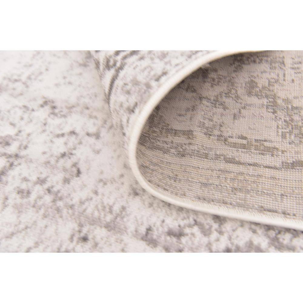 Casino Sofia Gray 8' Square Indoor Synthetic Rug