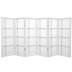 4 ft. Short Double Cross Shoji Screen - White - 6 Panels