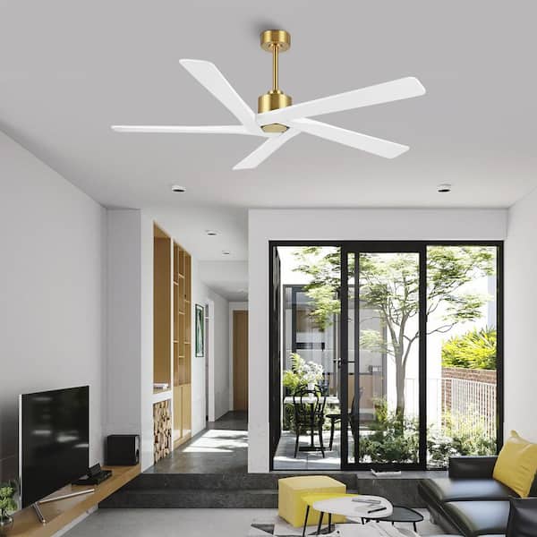 Dc Indoor Gold And White Ceiling Fan