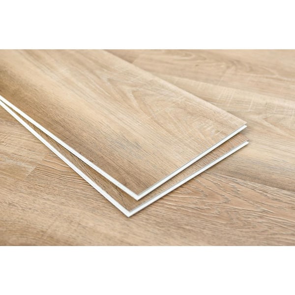 Montserrat Take Home Sample - Omnia Maison Tan 20 MIL x 9 in. W x 60 in. L Click Lock Waterproof Vinyl Plank Flooring