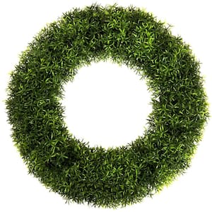 20 in. Artificial Round Grass Wreath