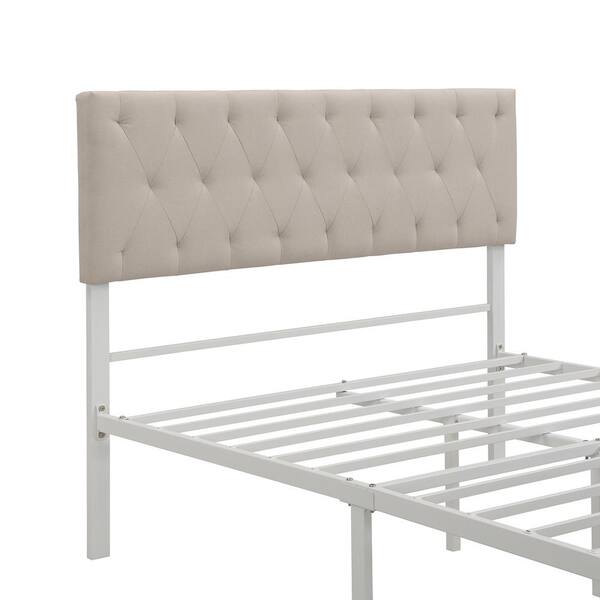 【専用ページ】1rosso.buonafortuna.32さま ANBAZAR Full Size Beige Metal Kid Platform Bed Frame with