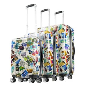 Disney 100 Years Stamps ABS 3pc Hard-sided Spinner Luggage Set