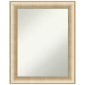 Elegant Brushed Honey 22.75 in. H x 28.75 in. W Framed Non-Beveled Bathroom Vanity Mirror in Gold