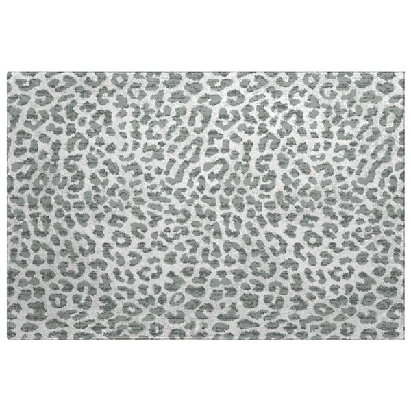 Dream Shag Premium Machine Washable Abstract ADS43 Gray 2 ft. x 3 ft. Accent Rug