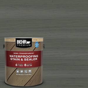 1 gal. #ST-131 Pewter Semi-Transparent Waterproofing Exterior Wood Stain and Sealer
