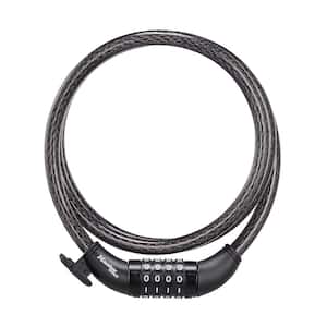 Bike Lock Cable with Combination, Resettable, 5 ft. Long
