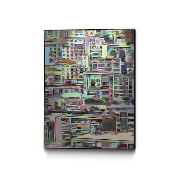 Unbranded 30 in. x 40 in. "Stack IV" by James Burghardt Framed Wall Art