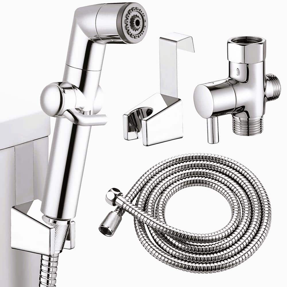 2.36 in. x 7.80 in. Stainless Steel Wall Mount Handheld Bidet in Chrome Bid