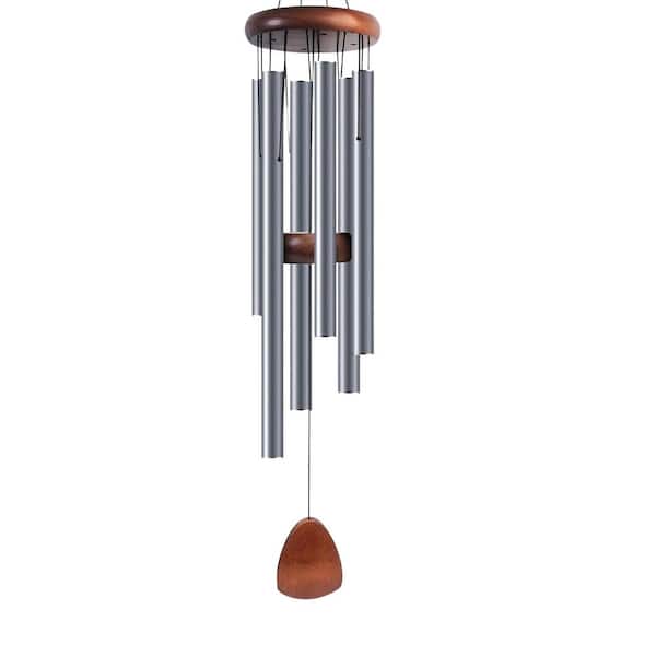37 Inches Gray Classic Wind Chimes with Wind Catcher