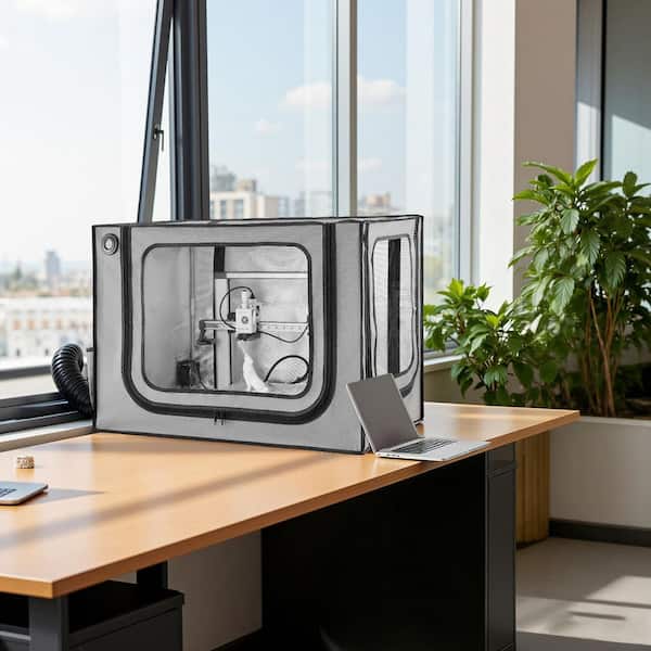 3D Printer Enclosure with Ventilation, Grey Dustproof and Waterproof Large Size 600D Oxford Cloth 3D Printer Tent
