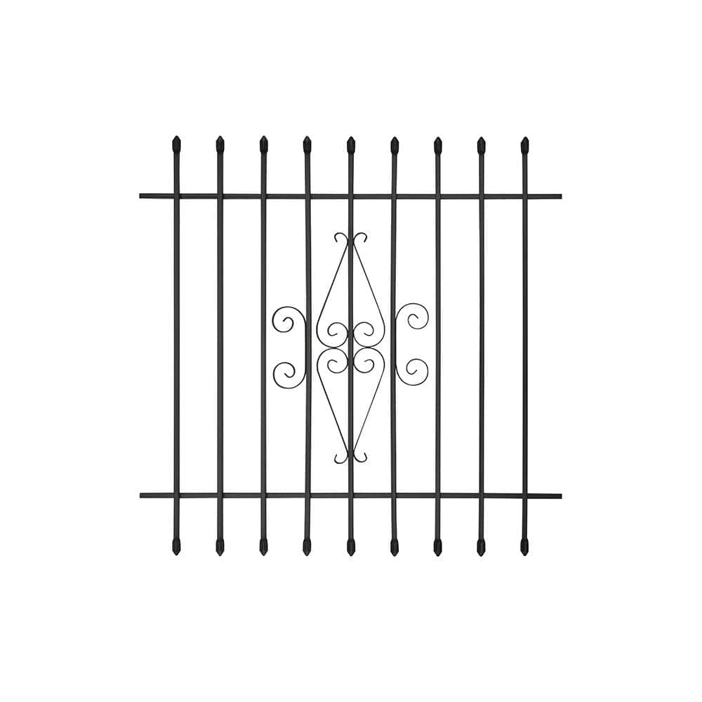 UPC 718373920701 product image for 42 in. x 42 in. Black Window Bar with Spear Points | upcitemdb.com