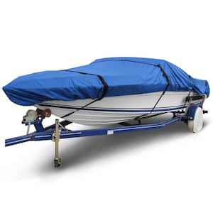 Ripstop 16 ft. to 19 ft. (Beam Width to 102 in.) Blue V-Hull Fishing Boat Cover Size BT-5