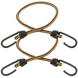 24 in. Multi-Color Bungee Cord with Coated Hooks (2 Pack)