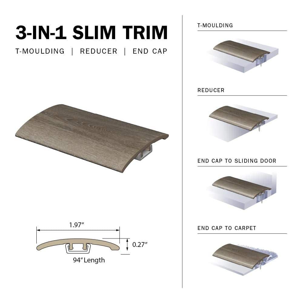 Rustic Hacienda 0.49 in. T x 1-3/4 in. W x 94 in. L Waterproof Slim Trim Moulding price history on PriceWatchPro