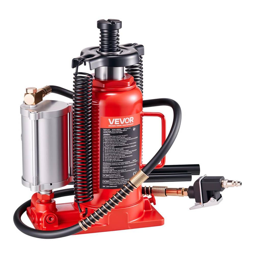 Air Hydraulic Bottle Jack, 20 T (44092 lbs.) Capacity, 10.2-19.5 in. Lift, Pneumatic/Manual Heavy-Duty Jack for Car, Red price history on PriceWatchPro