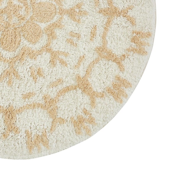 Chesapeake Kyala 2-Pieces Linen Bath Rug ( 30 in. & 24 in. Round)
