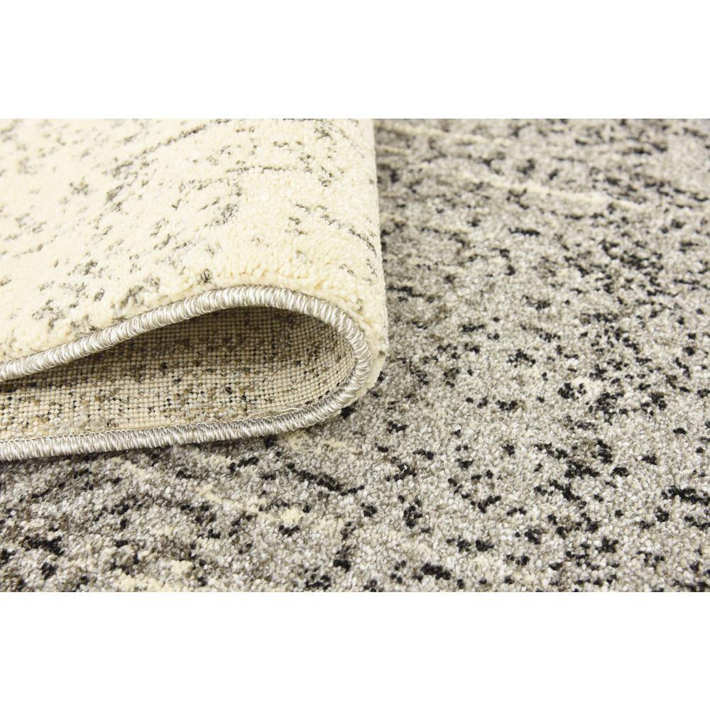 Gray Tufted Synthetic Reversible 4' x 6' Rectangular Rug