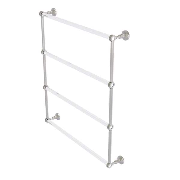 Pacific Grove Collection 30 in. Wall Mounted Towel Bar in Satin Nickel with Dotted Accents