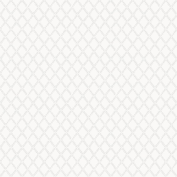 A-Street Prints Trevor White Leaf Trellis Non-Pasted Non-Woven Paper Wallpaper