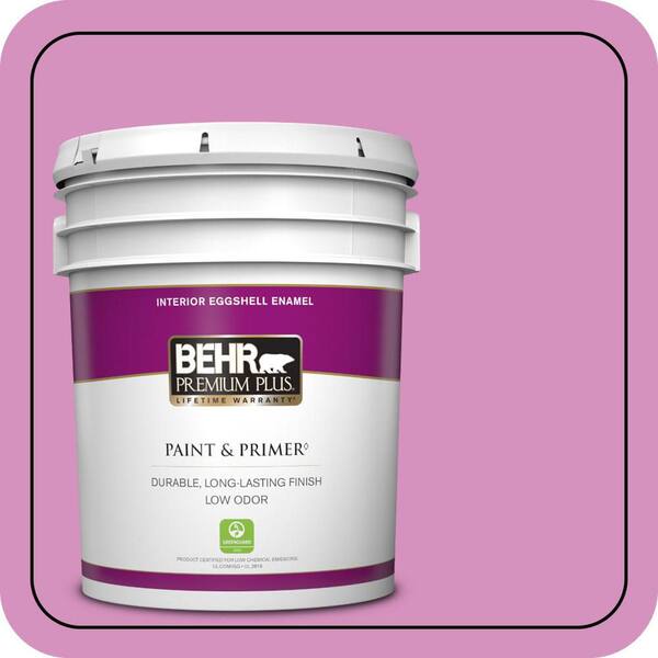 BEHR PREMIUM PLUS 5 gal. #680B-4 Pressed Flower Eggshell Enamel Low Odor Interior Paint & Primer