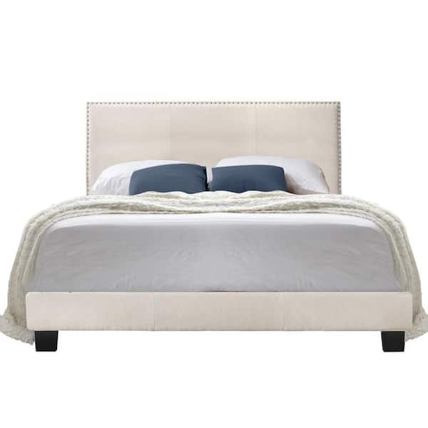 Belle Isle Furniture Royale Beige Linen, Full Size Upholstered Bed Frame