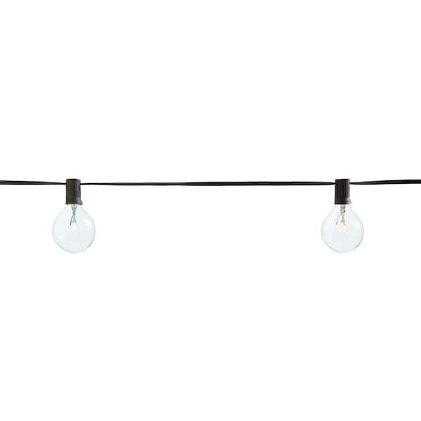 12-Light 12 ft. Large Cafe Clear String Lights