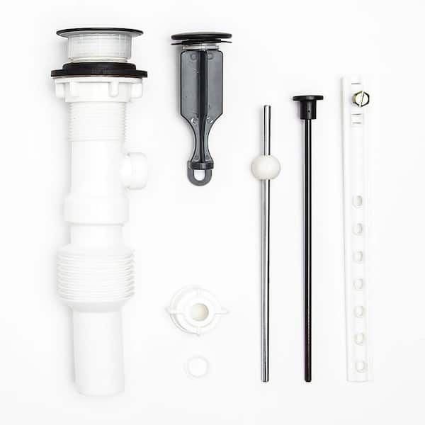 PF WaterWorks FlexPOPUP Bathroom Pop-Up Drain with Ball Rod, Flex-n-Fit Body w/ Overflow, 1.6-2" Sink Hole, Oil Rubbed Bronze