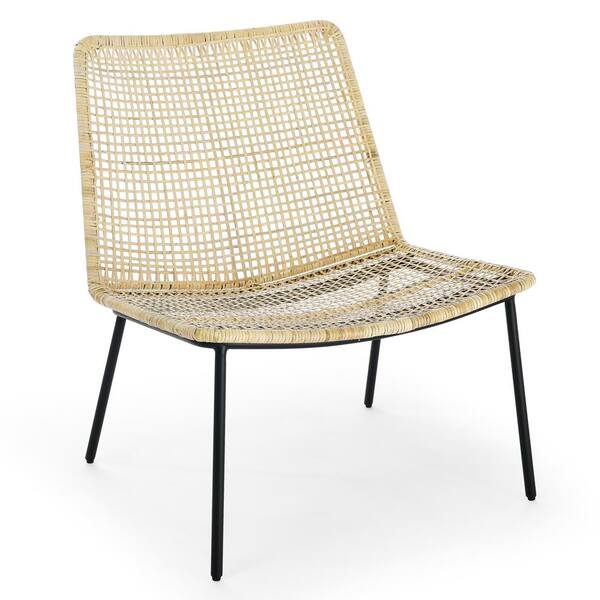 rattan chair black legs