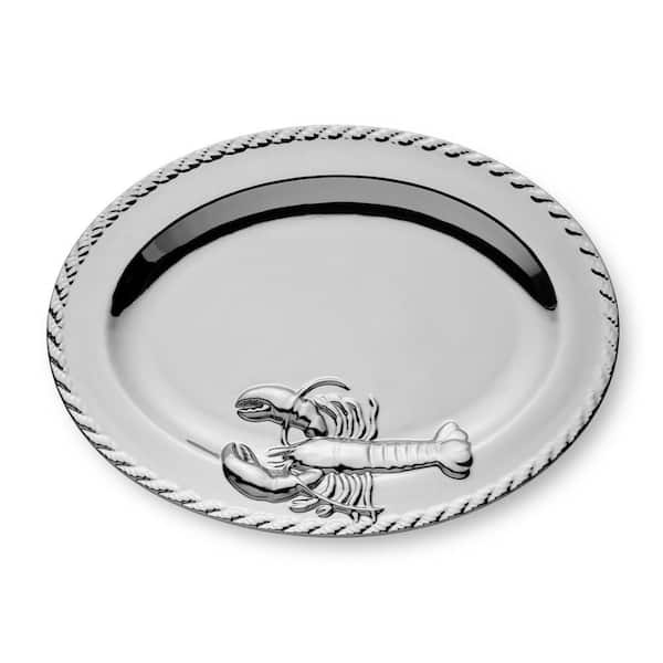 12 in. Silver Plated Porcelain Lobster Platter