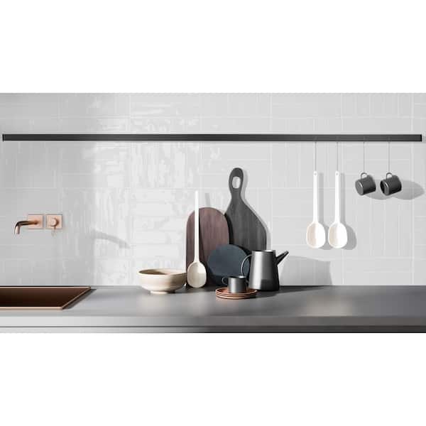 Compass Nirvana White 2 in. x 10 in. Smooth Glossy Subway Ceramic Wall Tile Sample