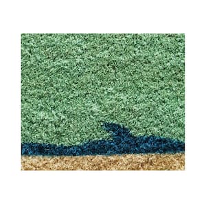 Bondi Seashell Design Coir Doormat Slip-Resistant Backing 24" x 36" Long 