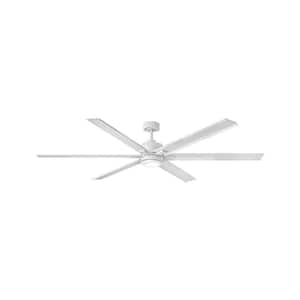 Indy Maxx 82 in. Integrated LED Indoor/Outdoor Matte White Ceiling Fan with Wall Switch