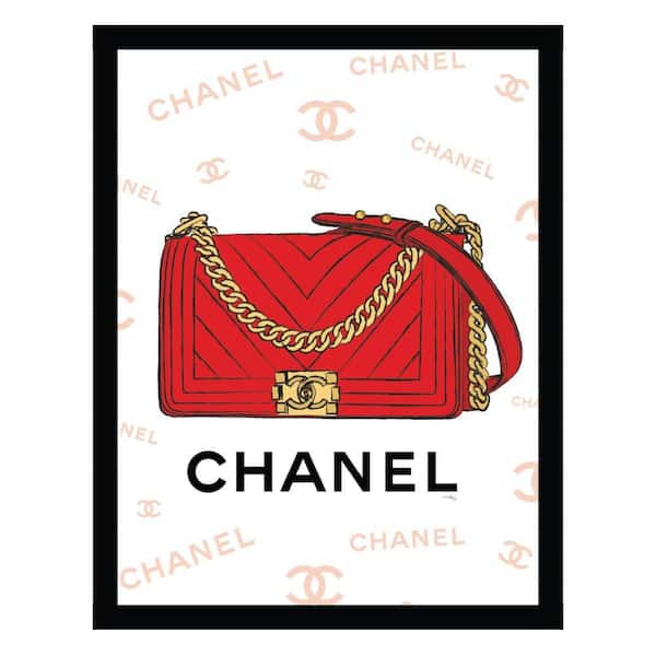 VENICE BEACH Collections Fashion Designer Glam Purse Bag by Fairchild Paris 1-Piece Framed Graphic Print Abstract Poster Art Print 18 in. x 14in.