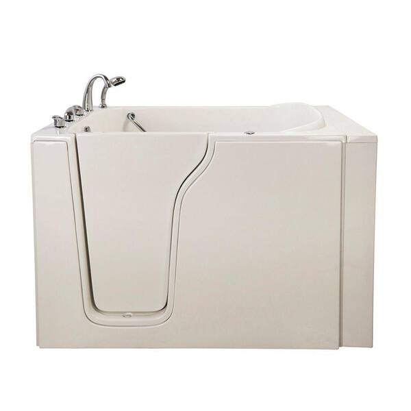 Ella Bariatric 33 4.58 ft. x 33 in. Walk-In Whirlpool and Air Bath Tub in White with Left Drain/Door