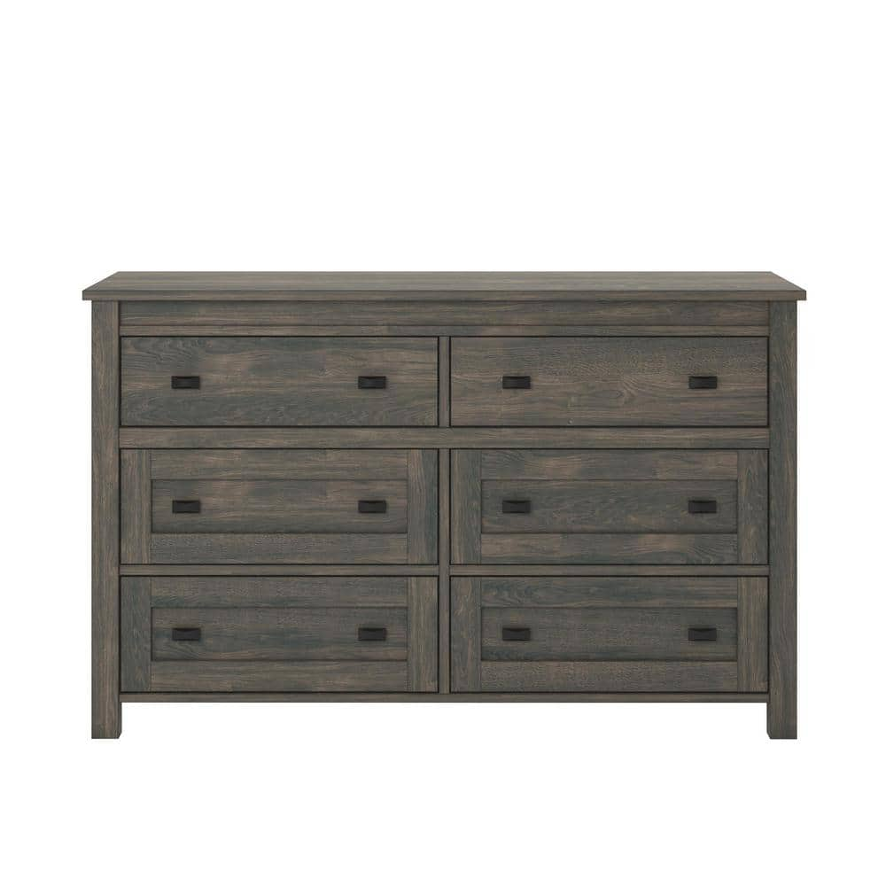 Farmington 6-Drawer Weathered Oak Dresser -  Ameriwood Home, 5685213COM