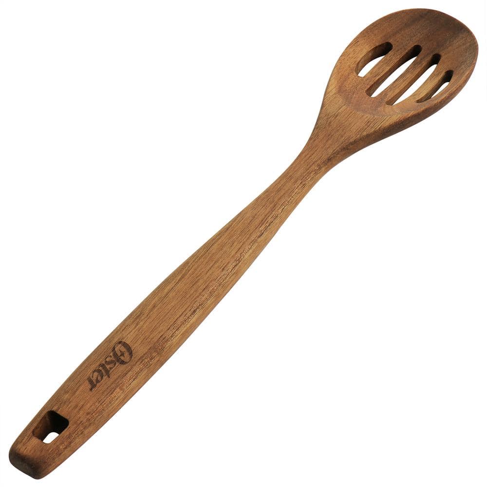 Oster Acacia Wood Slotted Spoon Cooking Utensil ,Brown