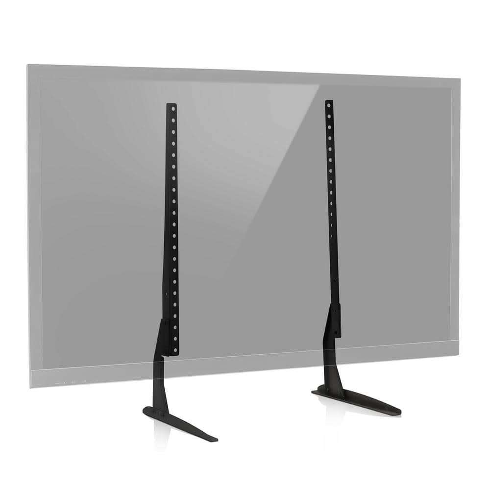Adjustable Black Steel Universal Tabletop TV Stand for 32"-60" TVs