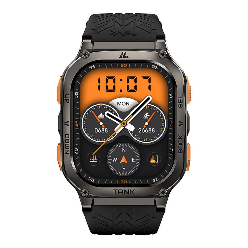 Tank M3 Ultra AMOLED GPS Smartwatch 1.69 x 0.5 in. Black - Thumbnail 5