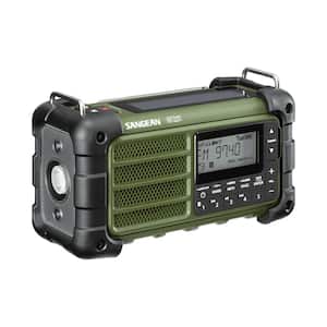 Portable AM/FM Weather Radio in Forest Green