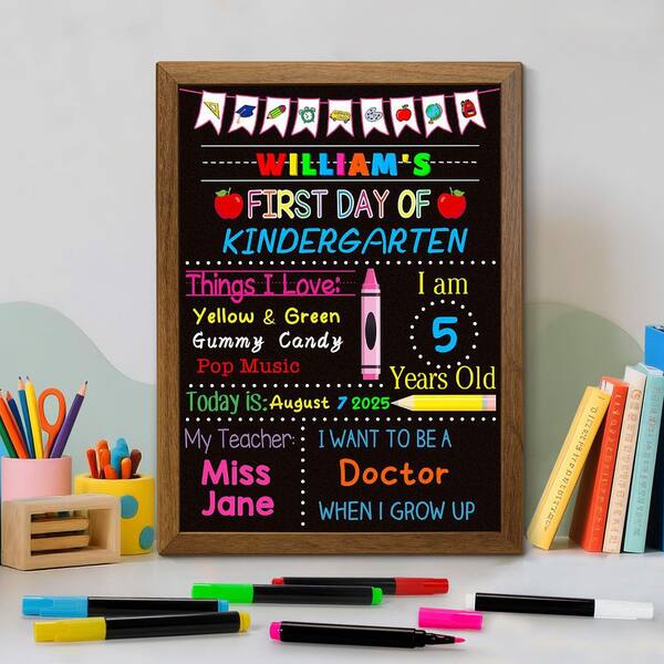 First & Last Day Of School Chalkboard Signs – Reusable Milestone Boards With Markers, 12x16 Inches