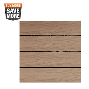 UltraShield Naturale 1 ft. x 1 ft. Quick Deck Outdoor Composite Deck Tile in Canadian Maple (10 sq. ft. per box)