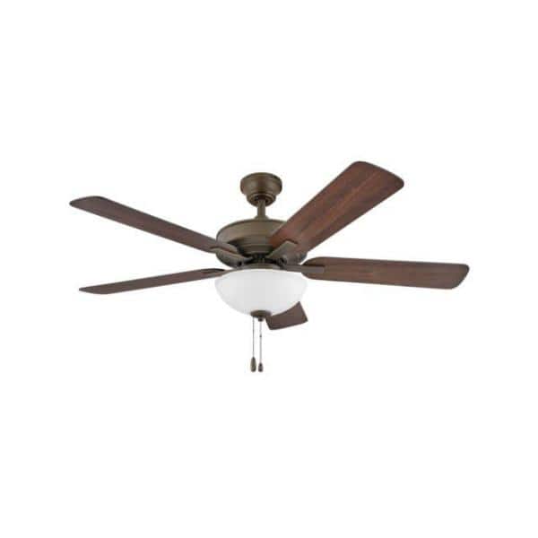 Hinkley Metro 52" 3-Speed Indoor Dual Mount Ceiling Fan + Light, Metallic Matte Bronze