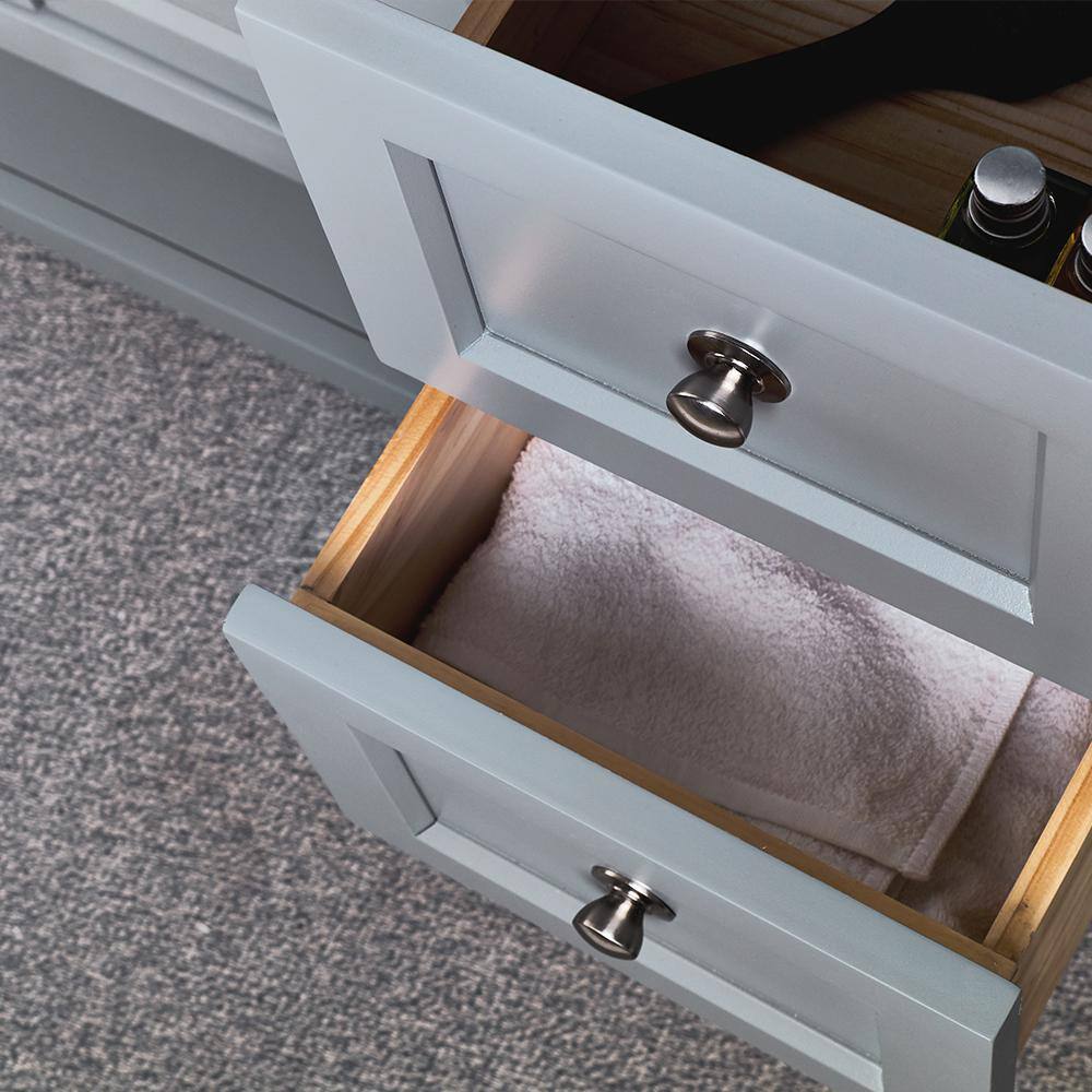 Gray 48" Single Bathroom Vanity with Quartz Top