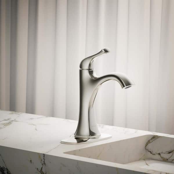 Sundae Single Handle Single Hole Bathroom Faucet in Vibrant Polished Nickel